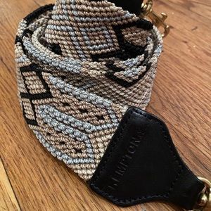 handmade crossbody strap.